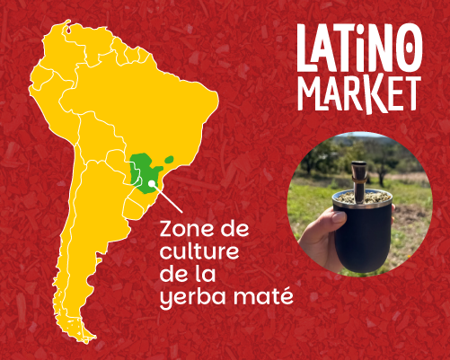 Carte des régions de la culture de la yerba maté